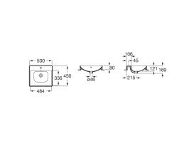 Раковина для ванной Roca Ona 50x45 см Fineceramic® белый A32768L000