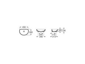 Раковина для ванной Roca Optica 45х30 см сантехническая керамика черный матовый A327C10080