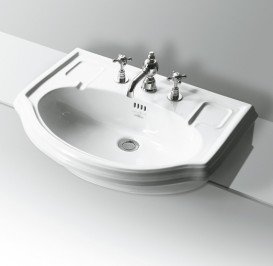 Раковина для ванной Simas Arcade полувстраиваемая 67х49 см фаянс белый AR 835