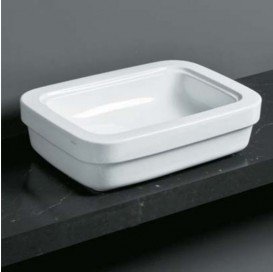 Раковина для ванной Simas Evolution накладная 58х42 см фаянс белый EVO10