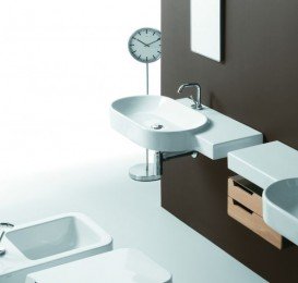 Раковина для ванной Simas Flow подвесная 88х50 см фаянс белый FL 23