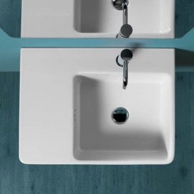 Раковина для ванной Simas Quasar подвесная 65х45 см фаянс белый QU65D