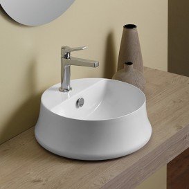 Раковина для ванной Simas Sharp накладная Ø 42 см фаянс белый SH 03