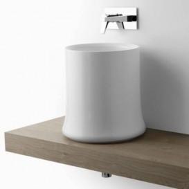 Раковина для ванної Simas Sharp накладна Ø 42 см фаянс білий SH 10