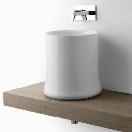 Раковина для ванной Simas Sharp накладная Ø 42 см фаянс белый SH 10