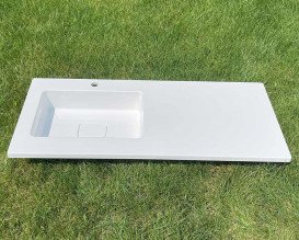 Раковина для ванної Snail Аляска L 120х50 см ливарний мармур білий 167L