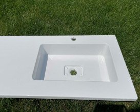 Раковина для ванной Snail Ария R 100х50 см литьевой мрамор белый 166R