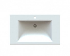 Раковина для ванной Snail Атлант 80х48,5 см литьевой мрамор белый 163/800