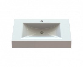 Раковина для ванной Snail Атлант 80х48,5 см литьевой мрамор белый 163/800