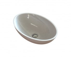 Раковина для ванної Snail Фієста 52х35 см ливарний мармур білий 174