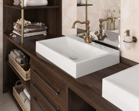 Раковина для ванной Snail Гранд 60х41,5 см литьевой мрамор белый 148