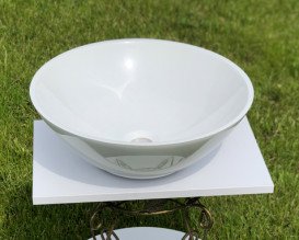 Раковина для ванной Snail Камелия Ø42,5 см литьевой мрамор белый 147