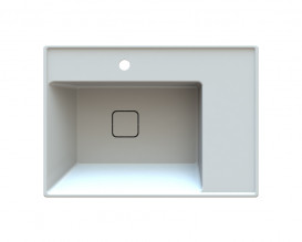 Раковина для ванної Snail Німфа 70х50 см ливарний мармур білий 160