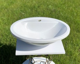 Раковина для ванної Snail Омега 55,5х43,5 см ливарний мармур білий 151