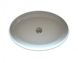 Раковина для ванної кімнати Snail Парадиз 60х40 см ливарний мармур білий 179