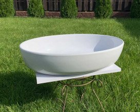 Раковина для ванної кімнати Snail Парадиз 60х40 см ливарний мармур білий 179