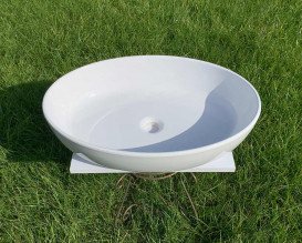 Раковина для ванної кімнати Snail Парадиз 60х40 см ливарний мармур білий 179