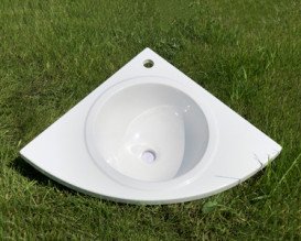 Раковина для ванної Snail Роксана 55х55 см ливарний мармур білий 110