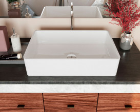 Раковина для ванной Snail Тоскана 60х38 см литьевой мрамор белый 171