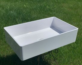 Раковина для ванной Snail Тоскана 60х38 см литьевой мрамор белый 171