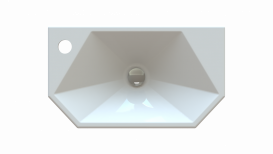 Раковина для ванної Snail Тритон L 45х26 см ливарний мармур білий 158L