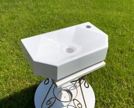 Раковина для ванної Snail Тритон R 45х26 см ливарний мармур білий 158R