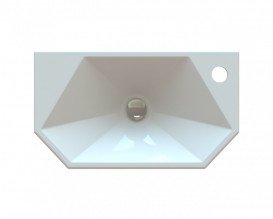 Раковина для ванної Snail Тритон R 45х26 см ливарний мармур білий 158R