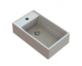 Раковина для ванной Snail Веста L 40х30 см литьевой мрамор белый 164L