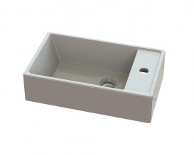 Раковина для ванной Snail Веста R 40х30 см литьевой мрамор белый 164R