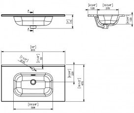 Раковина для ванной Sonia Code накладная прямоугольная белый 161423