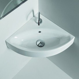 Раковина для ванної кутова Kerasan Cento підвісна / накладна 45х45 см біла 354101