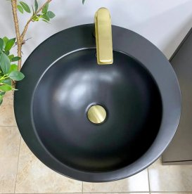 Раковина для ванной VBI AGROPOLI 49x50 см напольный керамика черный матовый VBI-019004