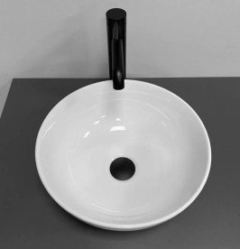 Раковина для ванной VBI Amalfi  ⌀36 см керамика белый глянцевый VBI-013402