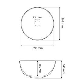 Раковина для ванной VBI Amalfi ⌀39,5 см керамика белый матовый VBI-013400