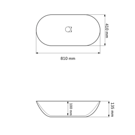 Раковина для ванной VBI Andria 81x41 см керамика белый VBI-011701