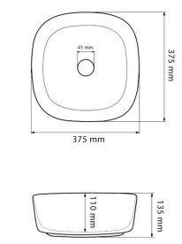 Раковина для ванной VBI Arezzo 37,5х37,5 см керамика abstract matt VBI-013203