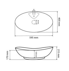 Раковина для ванної VBI Arona 59,5х40 см кераміка білий VBI-012620