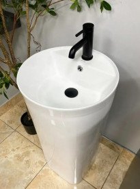 Раковина для ванної VBI Asola підлогова ⌀40 см кераміка білий VBI-019019