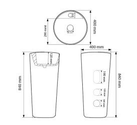 Раковина для ванної VBI Asola підлогова ⌀40 см кераміка білий VBI-019019