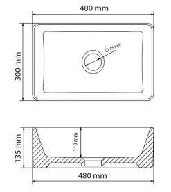 Раковина для ванной VBI Asti 48х30 см керамика белый VBI-013003