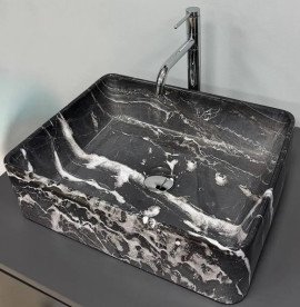 Раковина для ванной VBI Asti M 48х37 см керамика черный оникс VBI-013006