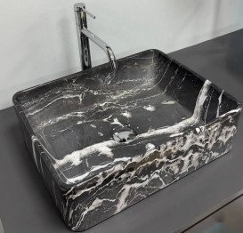 Раковина для ванной VBI Asti M 48х37 см керамика черный оникс VBI-013006