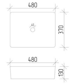Раковина для ванной VBI Asti M 48х37 см керамика черный оникс VBI-013006