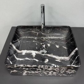 Раковина для ванной VBI Asti M 48х37 см керамика черный оникс VBI-013006