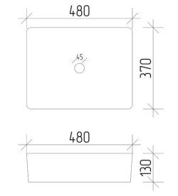 Раковина для ванної VBI Asti M 48х37 см кераміка Labradorite VBI-013005