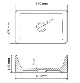 Раковина для ванної кімнати VBI Asti XS 37х27,5 см кераміка білий VBI-013002
