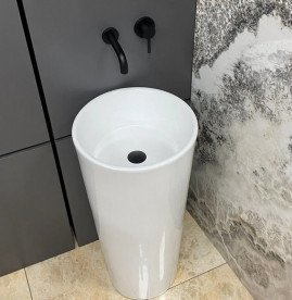 Раковина для ванної VBI Atessa підлогова ⌀40 см кераміка білий VBI-019027