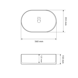 Раковина для ванної кімнати VBI AVERSA 56x35,5 см кераміка білий VBI-014200