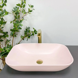 Раковина для ванної кімнати VBI AVEZZANO 58x35,5 см кераміка рожевий матовий VBI-014405