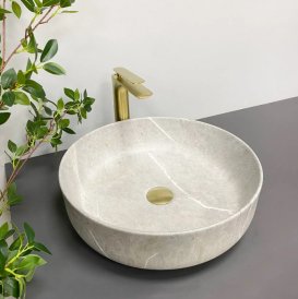 Раковина для ванної кімнати VBI BARI 45x45 см кераміка сірий камінь матовий VBI-011603